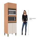 Ver imagem 6 de Torre Quente 3 Portas 2 Nichos para Forno Cecília Marrom/Freijó/Off White