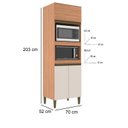 Ver imagem 5 de Torre Quente 3 Portas 2 Nichos para Forno Cecília Marrom/Freijó/Off White