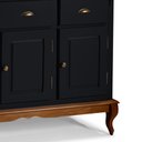 Ver imagem 3 de Balcão Buffet 3 Portas 2 Gavetas Hannover 60803 Linz Móveis - Preto/Imbuia