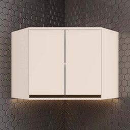 Armário Aéreo Canto Oblíquo 2 Portas 100% MDF Aurora - 1 Armário Aéreo Canto Oblíquo 2 Portas 100% MDF Aurora - 1