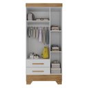Ver imagem 2 de Guarda Roupa Infantil 3 Portas 2 Gavetas Branco/Natural Tic Tac Espresso Móveis