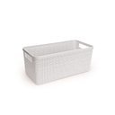 Ver imagem 2 de Cesto Organizador Juta Alongada Rattan de Plástico Resistente Capacidade 7,4 Litros 4 Unidades Cor:b