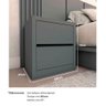 Cama Queen e Cabeceira C/ 2 Mesas e 2 Gavetas Mdf sob Medida Cor:cinza Sagrado - 6