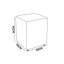 Ver imagem 5 de Puff Sala Decorativo Quadrado Kit 2 Lucca Base Fixa Bouclê Bege G02 - D’Rossi