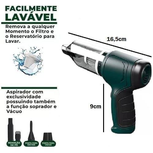 Mini Aspirador Portátil 3 em 1 Linha Premium - 8