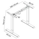 Ver imagem 5 de Mesa Estilo com Regulagem de Altura Elétrica Misch sem Tampo 135cm Preto