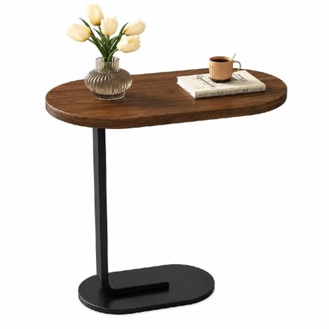 Mesa Lateral MDF Estilo Industrial Ara Sofá Cama Quarto Sala