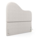 Ver imagem 1 de Cabeceira Orgânica Cama Box Casal Padrão Sea 140cm com Frame Bouclé Off White - Desk Design