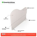 Ver imagem 3 de Cabeceira Orgânica Cama Box Casal Padrão Sea 140cm com Frame Bouclé Off White - Desk Design