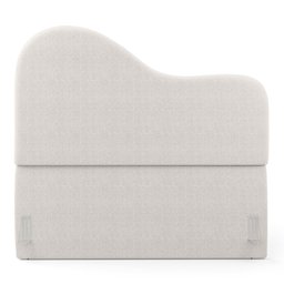Cabeceira Orgânica Cama Box Casal Padrão Sea 140cm com Frame Bouclé Off White - Desk Design - 5