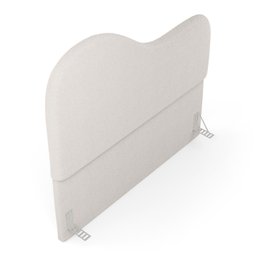 Cabeceira Orgânica Cama Box Casal Padrão Sea 140cm com Frame Bouclé Off White - Desk Design - 7