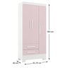 Guarda Roupa Infantil 3 Portas e 2 Gavetas Kit Cat - 4