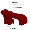 Ver imagem 4 de Maca Estofada Estética Botonê 80 Cm Sobrancelha Cilios Cor:vermelho