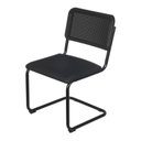 Ver imagem 1 de Cadeira Escritório Interlocutor Fixa Palinha sem Braço e Base Cromada Cesca