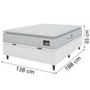 Ver imagem 5 de Cama Box Baú Casal Colchão Espuma D33 Pillow Top Van Gogh 138x188x65cm Branco Hellen