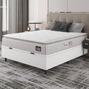 Ver imagem 1 de Cama Box Baú Casal Colchão Espuma D33 Pillow Top Van Gogh 138x188x65cm Branco Hellen