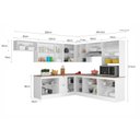 Ver imagem 4 de Cozinha Completa 10 Peças 18 Portas 2 Gavetas Com Torre Quente Unna Yescasa