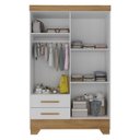 Ver imagem 2 de Guarda Roupa Infantil 4 Portas 2 Gavetas Branco/Natural Tic Tac Espresso Móveis