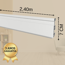 Ver imagem 6 de Kit Rodapé de PVC 10 Barras Frisadas de 7CMX15MM X2,40m com 24m Lineares Branco Permatti