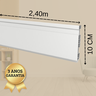 Kit Rodapé de Pvc 10 Barras Frisadas de 10cmx15mmx2,40m com 24 Metros Lineares Permatti Branco - 6