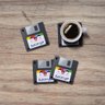 Jogo de Porta Copos Floppy Disk Disquetes Bebidas.zip - 4 Peças - 2