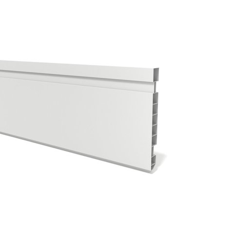 Kit Rodapé de PVC 10 Barras Frisadas de 15CMX15MMX2,40m com 24m Lineares Branco Permatti