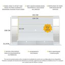 Ver imagem 5 de Painel Tv 60" Com Espelho Nairóbi Multimóveis V3150 Branco Branco