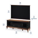 Ver imagem 7 de Conjunto Rack 60503 + Painel 50513 para Sala Pés Luiz Xv 2 Gavetas 2 Portas - Preto/imbuia