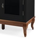 Ver imagem 6 de Conjunto Rack 60503 + Painel 50513 para Sala Pés Luiz Xv 2 Gavetas 2 Portas - Preto/imbuia
