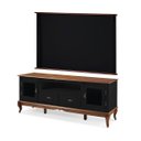 Ver imagem 1 de Conjunto Rack 60503 + Painel 50513 para Sala Pés Luiz Xv 2 Gavetas 2 Portas - Preto/imbuia