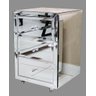 Mesa de Cabeceira Espelhada com Bisotê - Tamanho Plus Size - Mobília Express - 1