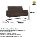 Ver imagem 5 de Jogo 2 Poltronas 1 Namoradeira para Área Externa Confortável Varanda Alta Qualidade Resistente