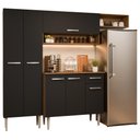 Ver imagem 2 de Armário de Cozinha Completa 220 cm Rustic/Preto Deli Madesa Xa 02