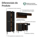 Ver imagem 4 de Armário de Cozinha Completa 220 cm Rustic/Preto Deli Madesa Xa 02