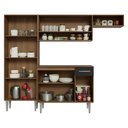 Ver imagem 5 de Armário de Cozinha Completa 220 cm Rustic/Preto Deli Madesa Xa 02