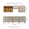 Cozinha 6 Peças Ripado Imperatriz  100% Mdf - 17