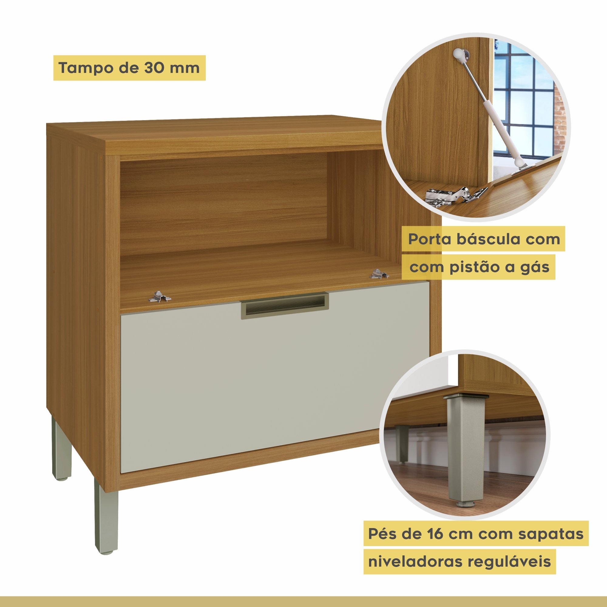 Cozinha 6 Peças Ripado Imperatriz  100% Mdf - 13