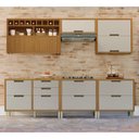 Ver imagem 1 de Cozinha 6 Peças Ripado Imperatriz  100% Mdf