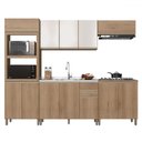 Ver imagem 2 de Cozinha Completa Dinamarca 12 Portas 2 Gavetas com Vidro 6123.164 Castini - Indékes