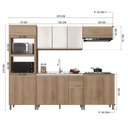 Ver imagem 4 de Cozinha Completa Dinamarca 12 Portas 2 Gavetas com Vidro 6123.164 Castini - Indékes