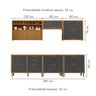 Cozinha 6 Peças Ripado Imperatriz  100% Mdf - 17