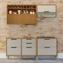 Ver imagem 1 de Cozinha 4 Peças Armário Geladeira Ripado Imperatriz  100% Mdf