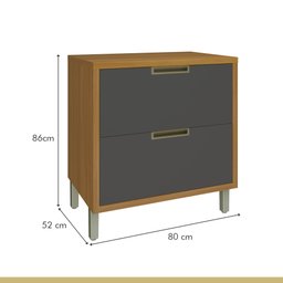 Cozinha 4 Peças Armário Geladeira Ripado Imperatriz  100% Mdf - 13