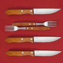 Ver imagem 5 de Jogo de Talheres Faqueiro Churrasco Jumbo 24 Peças Mor