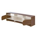 Ver imagem 7 de Conjunto Sala Rack C/ Painel P/ Tv até 86", Buffet Aparador 4 Portas Cedro/off White Elegance - Arte