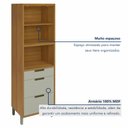 Ver imagem 2 de Cozinha 4 Peças Ripado Imperatriz 100% MDF Marrom/Freijó/Off White