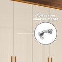 Ver mais imagens de Guarda-Roupa Casal 4 Portas 3 Gavetas 100% MDF com Pés Greco