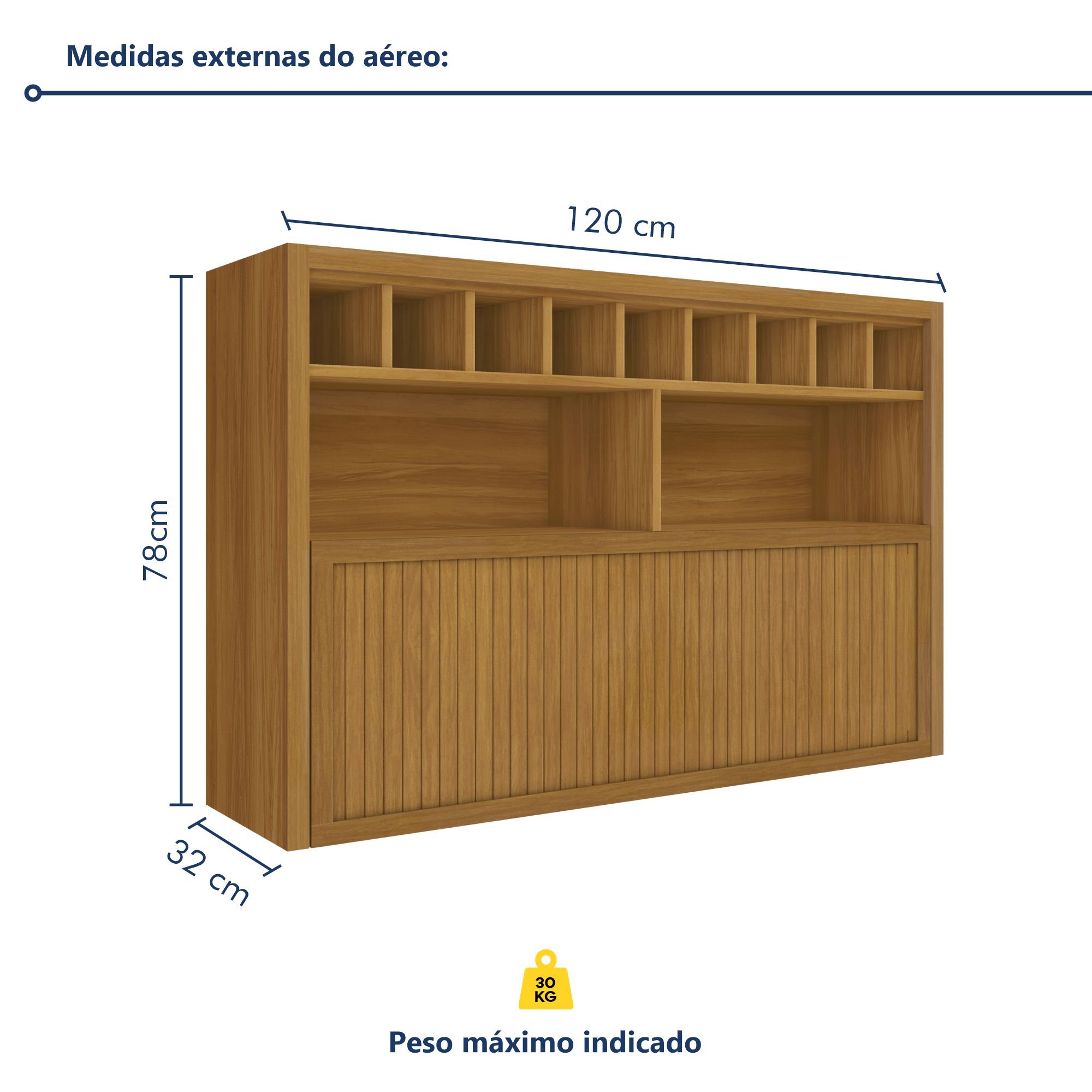 Cozinha 6 Peças 2 Paneleiros Ripado Imperatriz  100% Mdf - 20