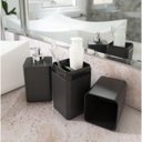 Ver imagem 3 de Kit Dispenser de Sabonete Líquido e Porta Creme Dental Stolf Smile Preto