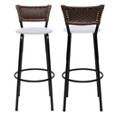 Ver imagem 1 de Kit 2 Banquetas para Cozinha Banco Alto Junco Argila Balcão Ilha Bancada Bares Piscina Área Gourmet